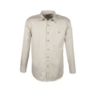 Men's 100% Cotton Twill Long Sleeve Shirt (STONE) (XS-5XL)