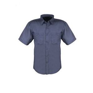 Men's Cotton Blend Twill Short Sleeve Shirt (GREY) (XS-5XL)