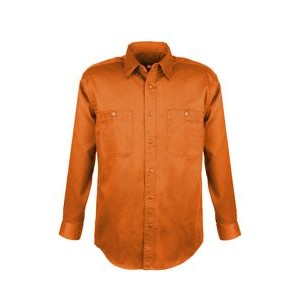 Men's Cotton Blend Twill Long Sleeve Shirts Tall (ORANGE) (LT-3XLT)