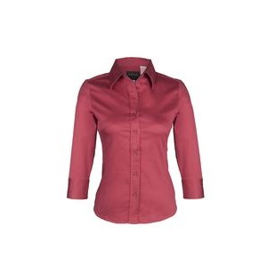 Ladies solid Stretch shirts (RED) (XS-2XL)