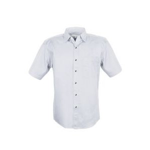 MEN EASY CARE COTTON BLEND DRESS SHIRTS SHORT Sleeve Tall (White) (LT-3XLT)