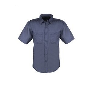 Men's Cotton Blend Twill Short Sleeve Shirt Tall (GREY) (LT-3XLT)