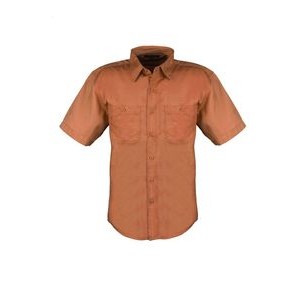 Men's Cotton Blend Twill Short Sleeve Shirt Tall (ORANGE) (LT-3XLT)
