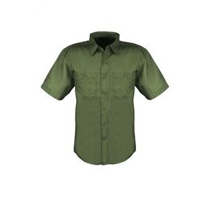 Men's Cotton Blend Twill Short Sleeve Shirt Tall (GREEN) (LT-3XLT)