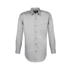 MEN EASY CARE COTTON BLEND DRESS SHIRTS Long Sleeve(Grey) ( S-4XL)