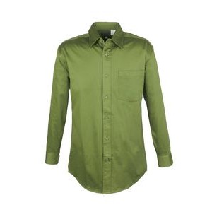 Men's solid Stretch shirts SHORT Sleeve(BASIL) (S-4XL)
