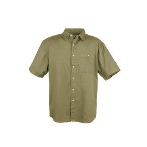 Men's 100% Cotton Twill Long Sleeve Shirt Tall (Beige) (LT-3XLT)