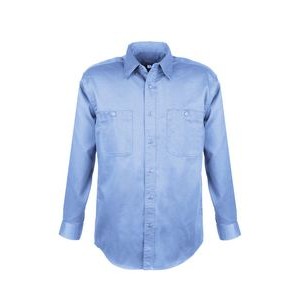 Men's Cotton Blend Twill Long Sleeve Shirt Tall (BLUE) (LT-3XLT)