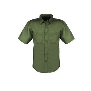 Men's Cotton Blend Twill Short Sleeve Shirt (GREEN) (XS-5XL)