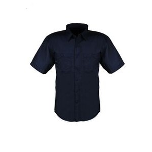 Men's Cotton Blend Twill Short Sleeve Shirt Tall (Navy) (LT-3XLT)