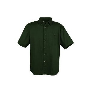 Men's 100% Cotton Twill Short Sleeve Shirt (GREEN) (XS-5XL)