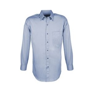 MEN EASY CARE COTTON BLEND DRESS SHIRTS Long Sleeve(Powder Blue) ( S-4XL)