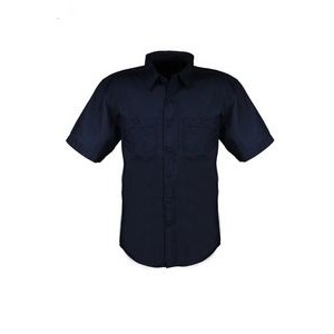 Men's Cotton Blend Twill Short Sleeve Shirt (Navy) (XS-5XL)
