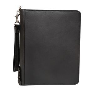 Ashlin® Designer Midnight Black Lincoln Tuscany Mid Sized Pro Zippered Padfolio Binder