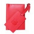 Ashlin® Designer Oklahoma Fire Engine Red RFID Blocking Passport Wallet & Luggage Tag