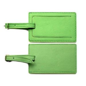 Ashlin® Designer Toledo Lime Green Rectangular Luggage Bag Tag w/Adjustable Strap