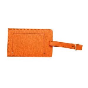 Ashlin® Designer Tangerine Orange Madrid Rectangular Luggage Bag Tag