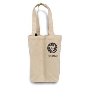 Certified Organic Cotton Double Bottle Wine Tote
