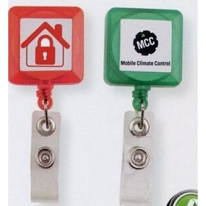 Square Retractable Badge Holder Reel (Label Decoration)