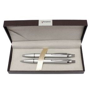 Lewis Ballpoint and Pencil Gift set - Silver