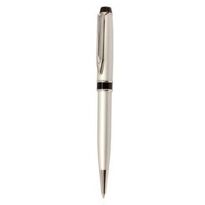 Flat Top Ballpoint Pen-Satin Silver
