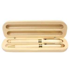 Wooden Montiblu Pen/Pencil Set-Maplewood