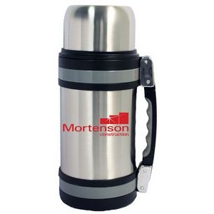 50 Oz. Vacuum Insulated Wide Mouth Bottle w/ Shoulder Strap