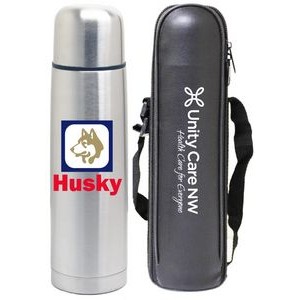 32 Oz. Slim Vacuum Insulated Bottle with Carry Bag