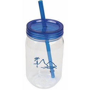 Candy Shape Straw Drinking Cup w/Threaded Lid