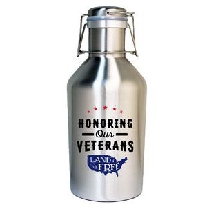 64 Oz. Single Wall Stainless Steel Beer Growler with Swing Top