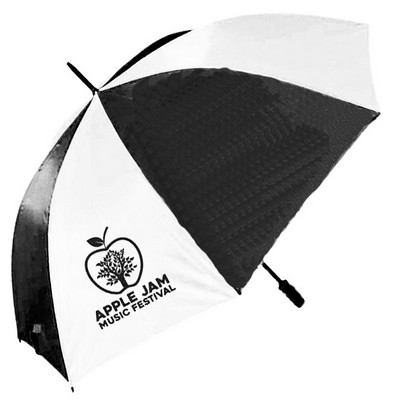 2 Tone Golf Umbrella - Black/ White (58" Arc)