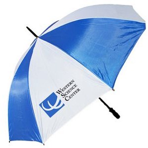 2 Tone Golf Umbrella - White/Blue (58" Arc)
