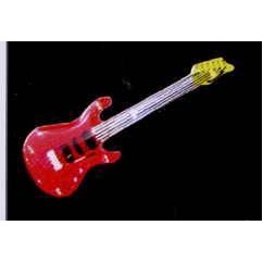 Red Electric Guitar Flash Lapel Pin