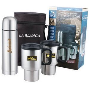 Combo Pack w/ 2 Travel Mugs & Thermos Bottle