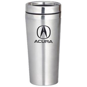16 Oz. Silver Double Stainless Steel Travel Tumbler