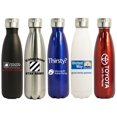 16 Oz. Stainless Steel Vacuum Insulated Thermal Bottle
