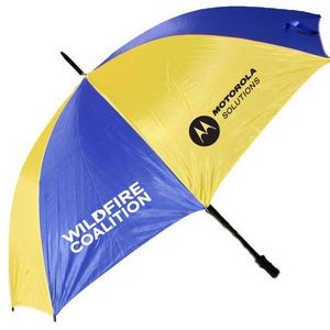2 Tone Golf Umbrella - Gold/ Navy Blue (58