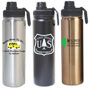 24 Oz. Stainless Steel Vacuum Insulated Bottle with twist lid/spout