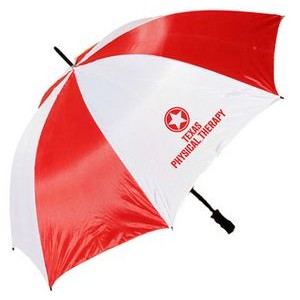 2 Tone Golf Umbrella - Red/ White (58" Arc)