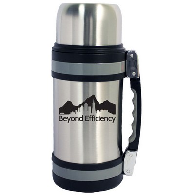 40 Oz. Vacuum Insulated Wide Mouth Bottle w/ Shoulder Strap