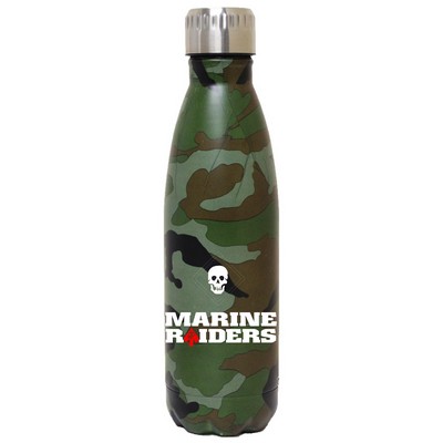 16 Oz. Stainless Steel Vacuum Insulated Thermal Bottle with camouflage color
