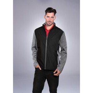 Men's Lightweight Performance Jacket w/3M Reflectivity, Textured Body & Jersey Melange Sleeves