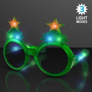 Imprinted LED Glitter Christmas Tree Shades - Domestic Print