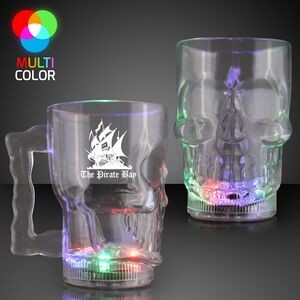 Custom 14 Oz. Light Up Skull Halloween Party Mug - Domestic Print