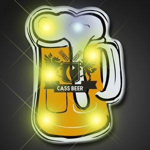 Beer Mug Blinking Lights Pin - Domestic Imprint