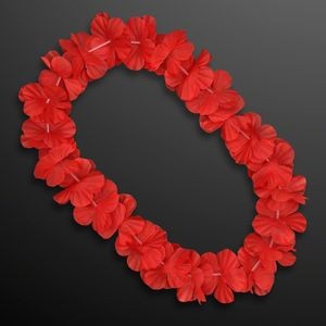 Red Flower Lei Necklace (Non-Light Up) - BLANK