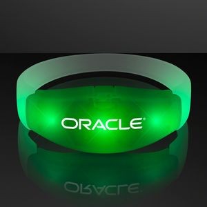 Imprinted Green LED Steady Illumination Stretch Bracelet - Domestic Print