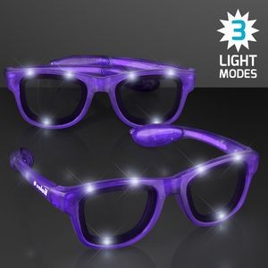 Purple Shades LED Party Sunglasses - Domestic Imprint