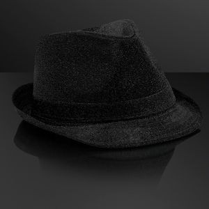 Snazzy Black Fedora Hat (NON-Light Up) - BLANK