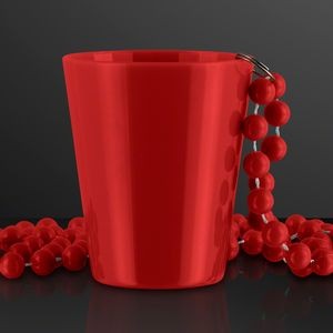 Red Shot Glass Bead Necklace (NON-Light Up)